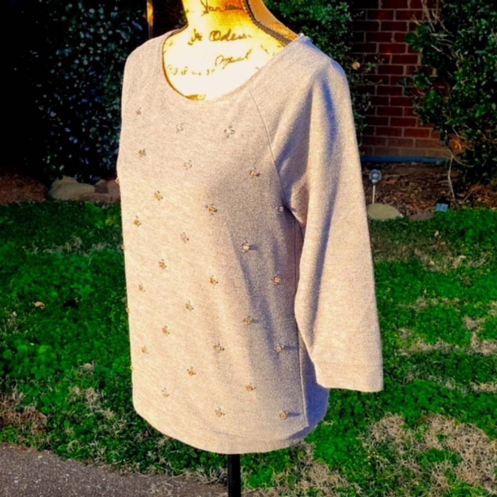 LOFT Rhinestone Embellished Top - Picture 4 of 17